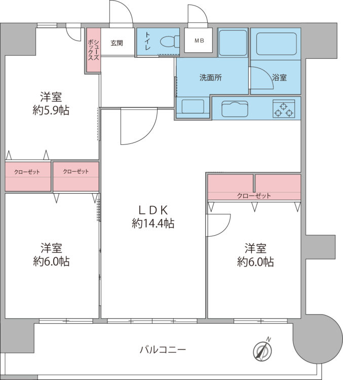 																物件間取り図									