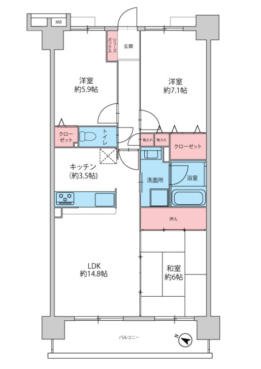 																物件間取り図									