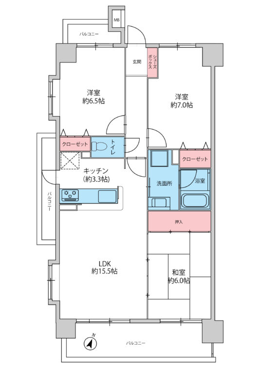 																物件間取り図									